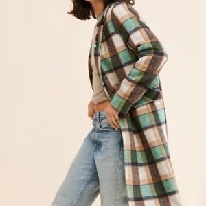 SCOTCH & SODA Single Breasted Plaid Coat (S)